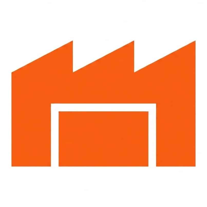 Piktogramm: Gewerbehalle mit Sheddach